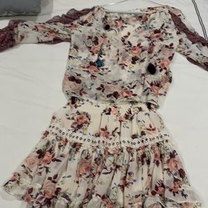 Misa SET. Worn once. XS top , M skirt